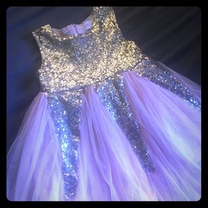 Just Couture Girls Sequin Party Dress-Size 120/6